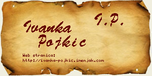 Ivanka Pojkić vizit kartica